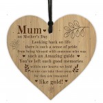 Mum Treasured Like Gold Cute Mothers Day Hanging Heart