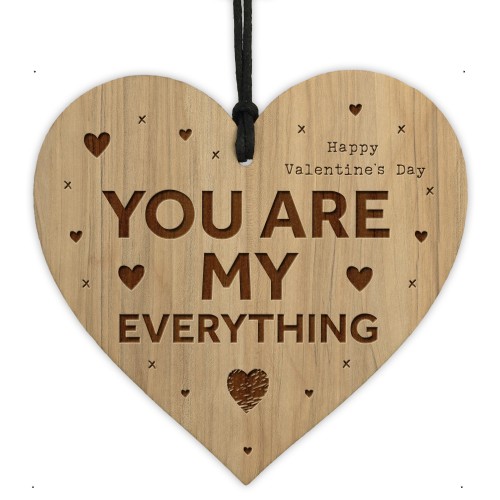 Valentines Day Gift For Him her Engraved Heart MY EVERYTHING