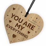 Valentines Day Gift For Him her Engraved Heart MY EVERYTHING