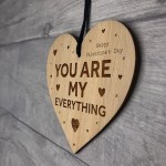 Valentines Day Gift For Him her Engraved Heart MY EVERYTHING