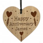 Anniversary Gifts Engraved Hanging Heart Gift For Him Her