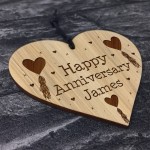 Anniversary Gifts Engraved Hanging Heart Gift For Him Her