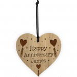 Anniversary Gifts Engraved Hanging Heart Gift For Him Her