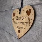 Anniversary Gifts Engraved Hanging Heart Gift For Him Her