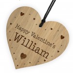 Personalised Valentines Gift For Him Her Engraved Wood Heart