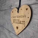 Personalised Valentines Gift For Him Her Engraved Wood Heart