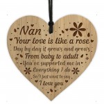 Special Gift For Nan Birthday Christmas Engraved Heart Thank You