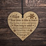 Special Gift For Nan Birthday Christmas Engraved Heart Thank You