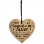 Funny Joke Birthday Gift For Sister Engraved Heart Sister Gifts