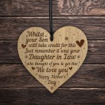 Funny Mothers Day Gift From Son Daughter In Law Engraved Heart N