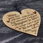 Funny Mothers Day Gift From Son Daughter In Law Engraved Heart N