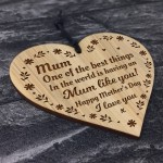 Thank You Gift For Mum Engraved Heart Mothers Day Gift From Son