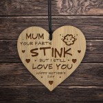 Funny Mothers Day Gift FARTS STINK Joke Novelty Mum Gifts