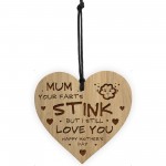 Funny Mothers Day Gift FARTS STINK Joke Novelty Mum Gifts