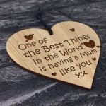 Thank You Gift For Mum Engraved Heart Mum Birthday Gifts