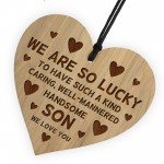  Son Birthday Gifts Engraved Heart Son Christmas Gifts For Him