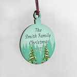 Christmas Decoration Personalised Family Tree Wooden Bauble