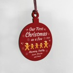 Christmas Bauble Personalised 1st Christmas As A Five Family