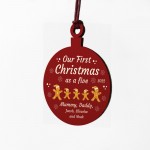 Christmas Bauble Personalised 1st Christmas As A Five Family