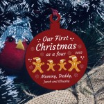 Christmas Bauble Personalised 1st Christmas As A Four Family