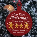 Christmas Bauble Personalised 1st Christmas As A Four Family