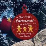 Christmas Bauble Personalised 1st Christmas As A Three Family