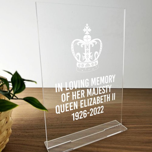 Queen Elizabeth II Memorial Standing Plaque Memorial Sign