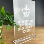 Queen Elizabeth II Memorial Standing Plaque Memorial Sign