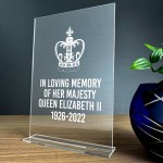 Queen Elizabeth II Memorial Standing Plaque Memorial Sign