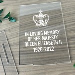 Queen Elizabeth II Memorial Standing Plaque Memorial Sign