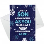 Funny Christmas Card For Son Christmas Novelty Humour Card