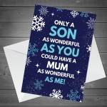 Funny Christmas Card For Son Christmas Novelty Humour Card