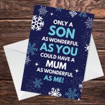 Funny Christmas Card For Son Christmas Novelty Humour Card