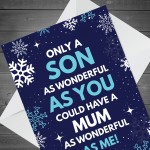 Funny Christmas Card For Son Christmas Novelty Humour Card