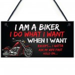 Funny Biker Gifts Motorbike Plaque Man Cave Garage Sign Gifts