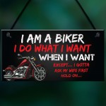 Funny Biker Gifts Motorbike Plaque Man Cave Garage Sign Gifts