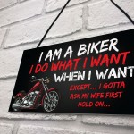 Funny Biker Gifts Motorbike Plaque Man Cave Garage Sign Gifts