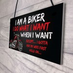 Funny Biker Gifts Motorbike Plaque Man Cave Garage Sign Gifts