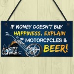 Motorcycle Biker Gifts For Him Men Dad Garage Sign Man Cave