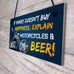 Motorcycle Biker Gifts For Him Men Dad Garage Sign Man Cave