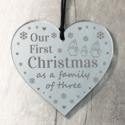 Christmas Bauble Tree Decoration First 1st Family Christmas