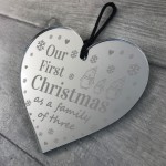 Christmas Bauble Tree Decoration First 1st Family Christmas