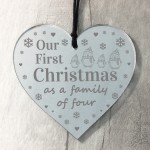 Christmas Hanging Bauble First 1st Family Christmas Tree Decor