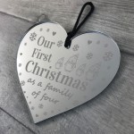 Christmas Hanging Bauble First 1st Family Christmas Tree Decor