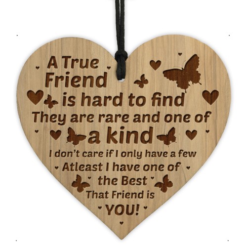 True Friendship Sign Best Friend Plaque Shabby Chic Heart