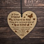 True Friendship Sign Best Friend Plaque Shabby Chic Heart