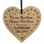 Novelty Christmas Gift For Brother From Sister Engraved Wood