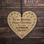 Novelty Christmas Gift For Brother From Sister Engraved Wood