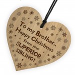 Novelty Christmas Gift For Brother From Sister Engraved Wood