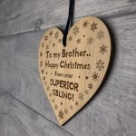 Novelty Christmas Gift For Brother From Sister Engraved Wood